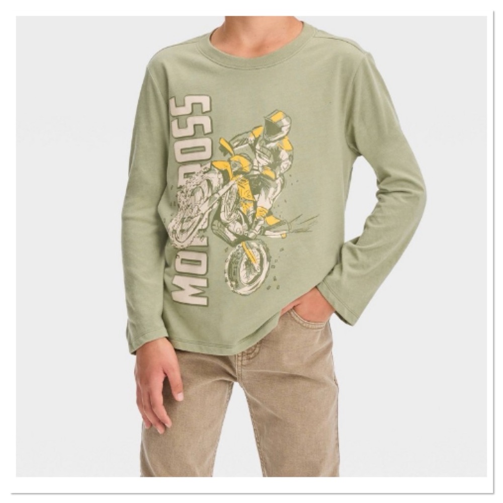 Boy’s Long Sleeve Motocross Graphic T-Shirt Cat & Jack
